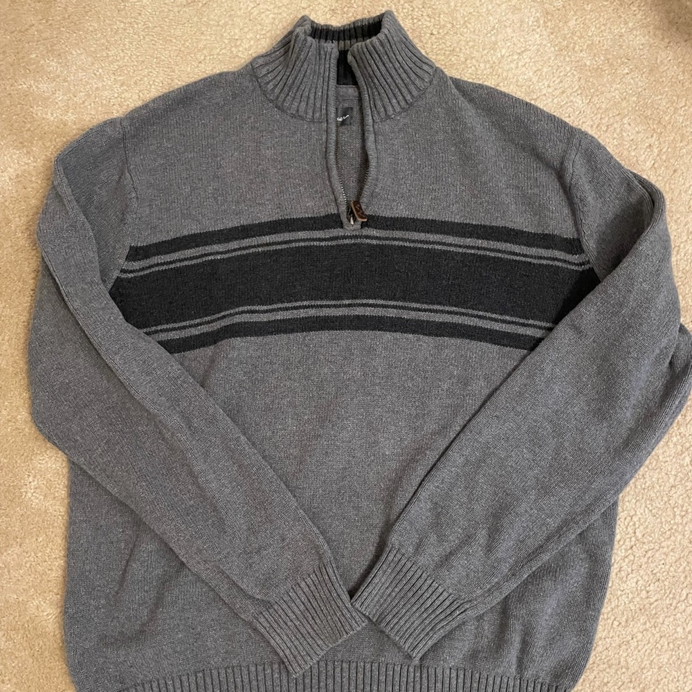 Eddie Bauer 1/4 zip Grey Sweater